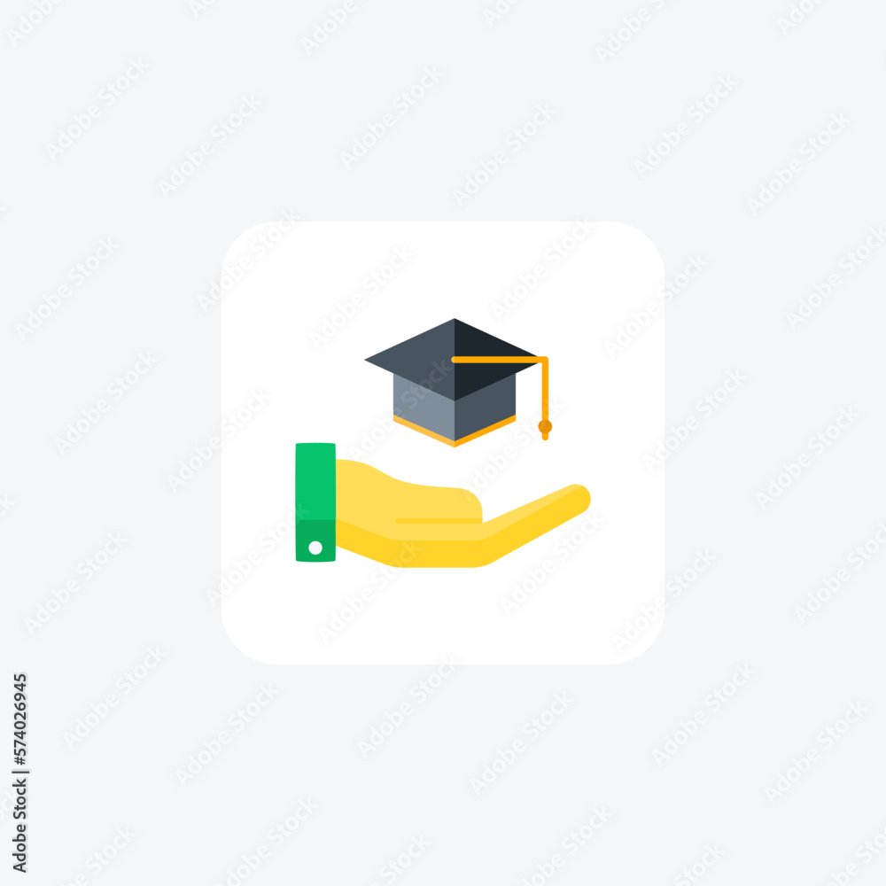 Graduate, education�fully editable vector Flat Icon Graduate, education�fully editable vector Flat Icon