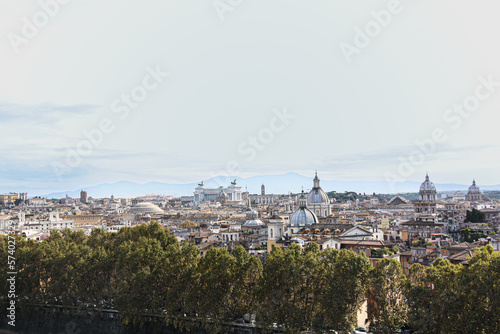 view of the Roman's domes, take it from trastevere