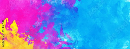 Abstract colorful blue  pink background with drops. Abstract watercolor background colorful gradient ink. 