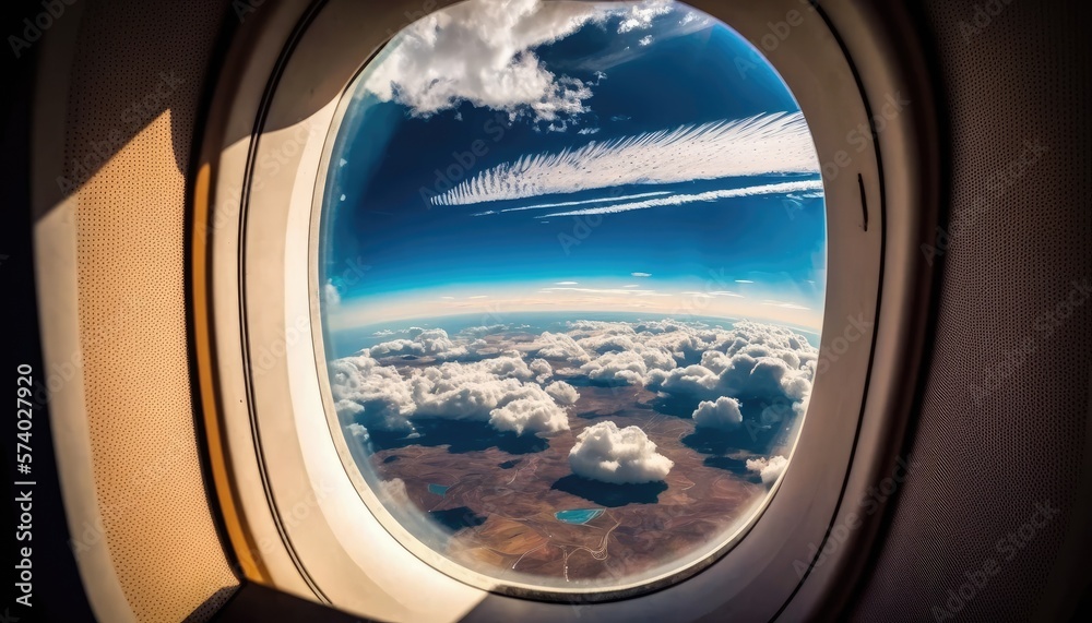 Beautiful view from a plane, Generative AI