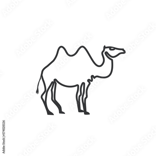 mono line camel  vector