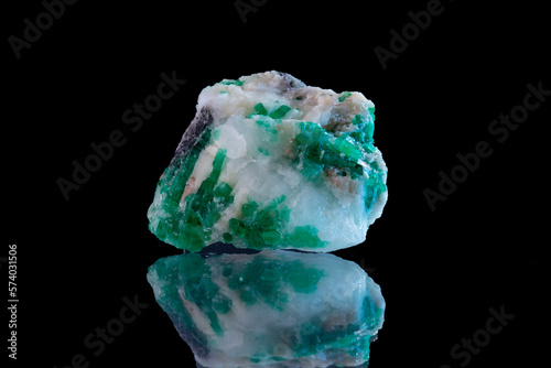 A beautiful little emerald, a rare precious stones.