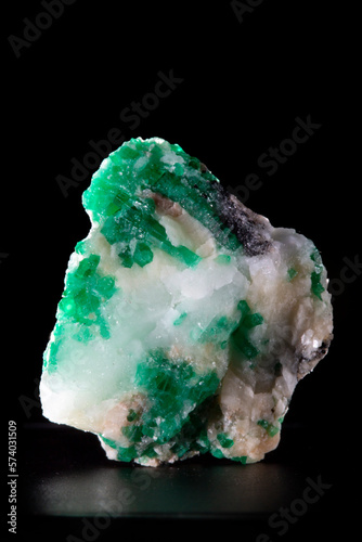 A beautiful little emerald, a rare precious stones.