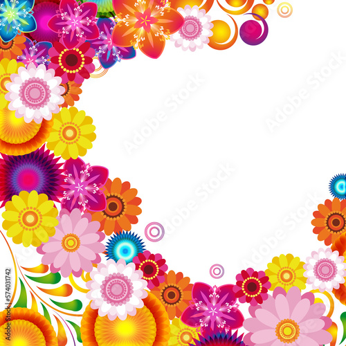 Gift festive floral design background.