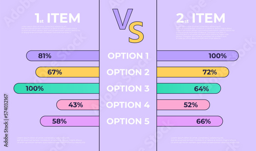 Service comparison table. Choosing and comparison content. Vector infographic concept comparison graph, compare chart illustration