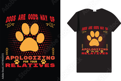  Dog t-shirt vector/vintage design for people.