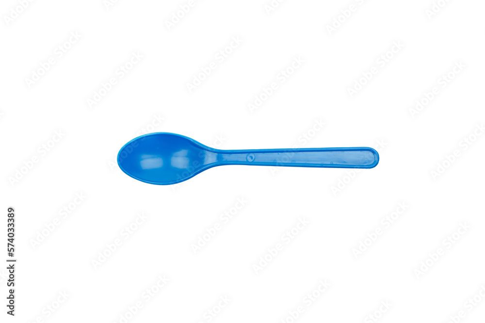 Blue plastic spoon Blue plastic spoon