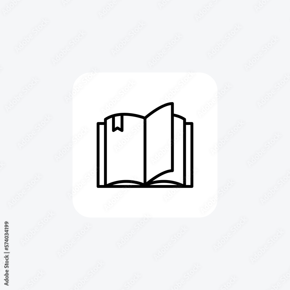 Book, �library�fully editable vector Line icon Book, �library�fully editable vector Line icon