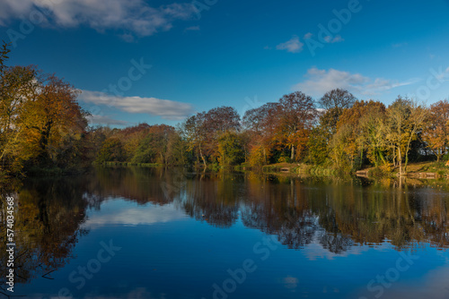 Reflecting Pond In The Autumn 