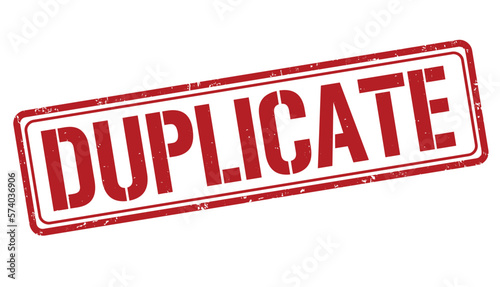 Duplicate grunge rubber stamp