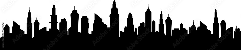 City background. Skyline vector background. City silhouette.