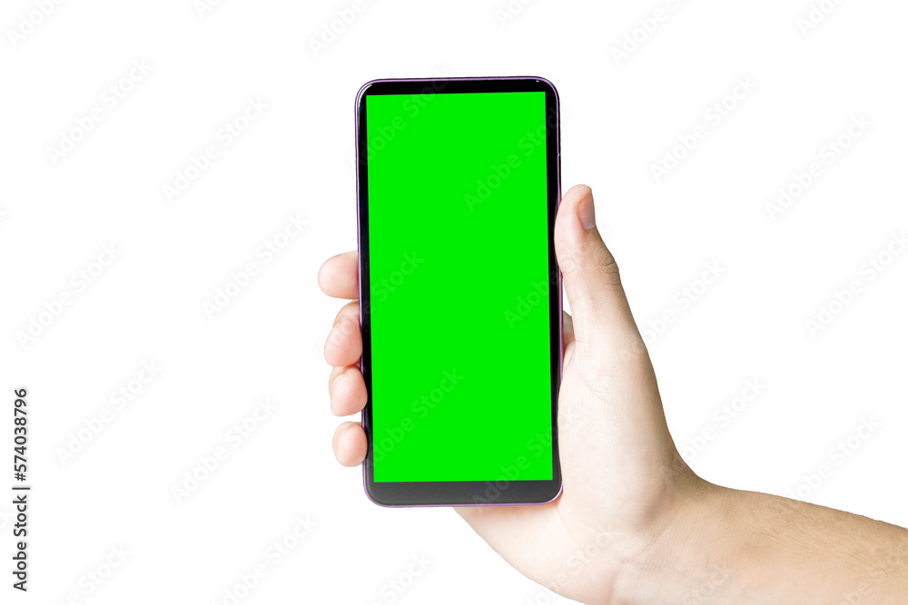 Hand holding smartphone with green screen. Mobile phone with chroma key. smartphone concept. app concept. Hand holding smartphone with green screen. Mobile phone with chroma key. smartphone concept. app concept.