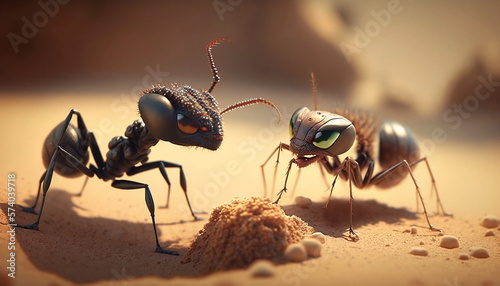 ants on the ground using ai