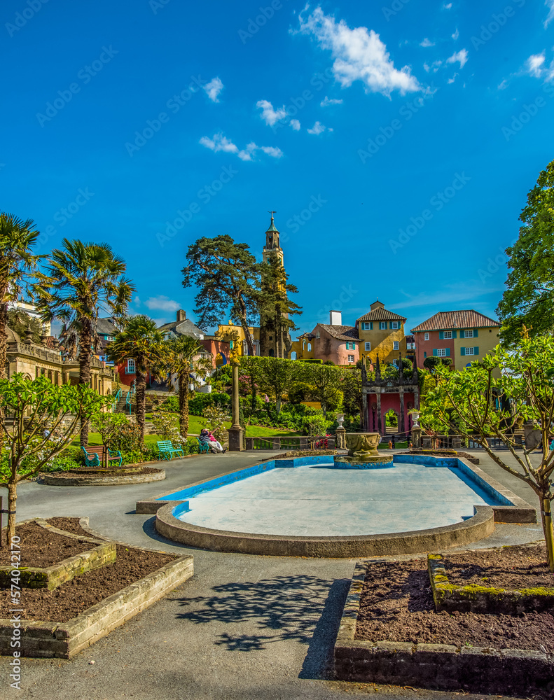 Obraz premium Portmeirion Italian Village, Wales, UK