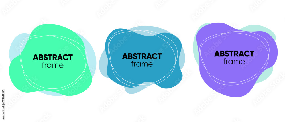 Set of abstract vector modern background. Geometric illustration template background.