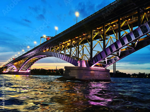 peace bridge at sunset