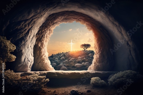 Photographie Symbol Illustration der Auferstehung von Jesus zu Ostern