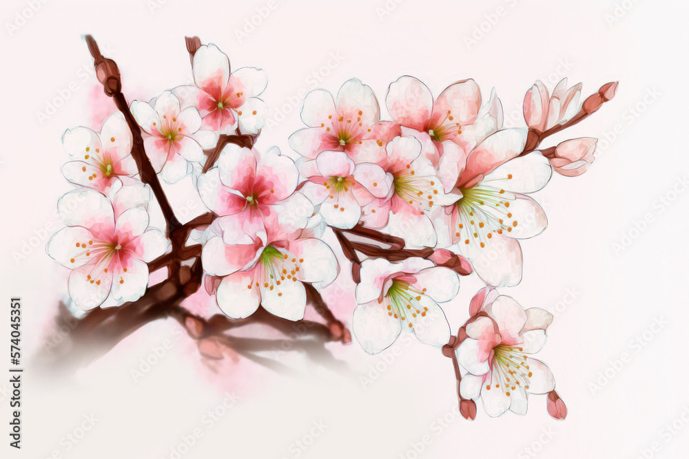 Kirschblüte Aquarell