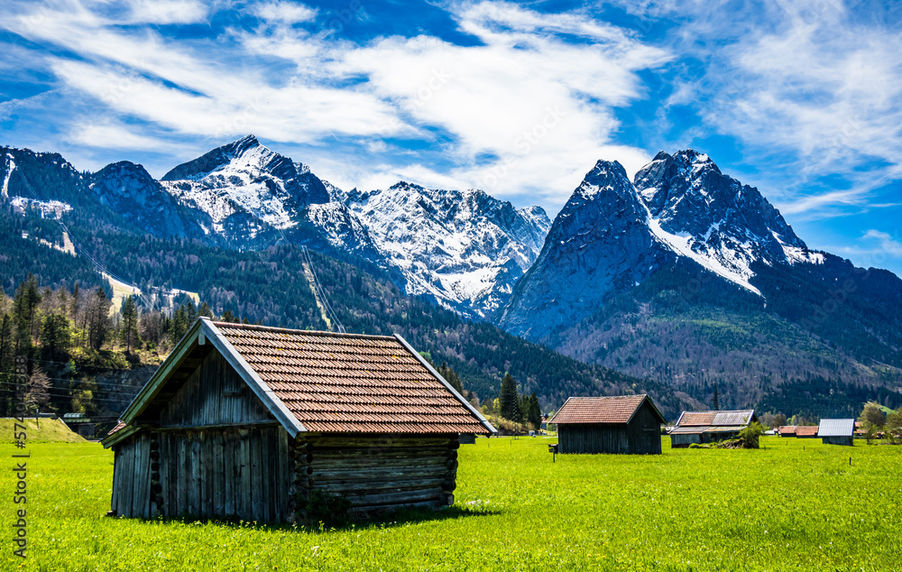 landscape near Garmisch-Partenkirchen - Zugspitze mountain