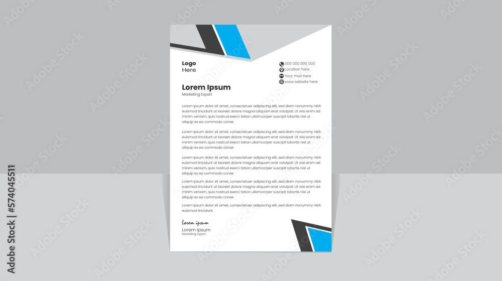 Creative professional letterhead design Creative professional letterhead design