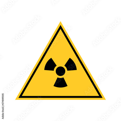 Sign toxic. Warning radioactive zone