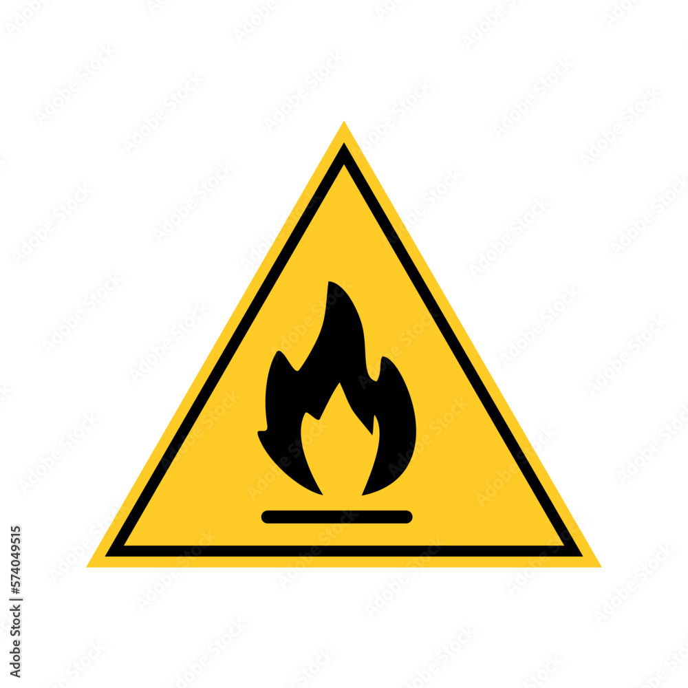 Attention flammable material signs Attention flammable material signs