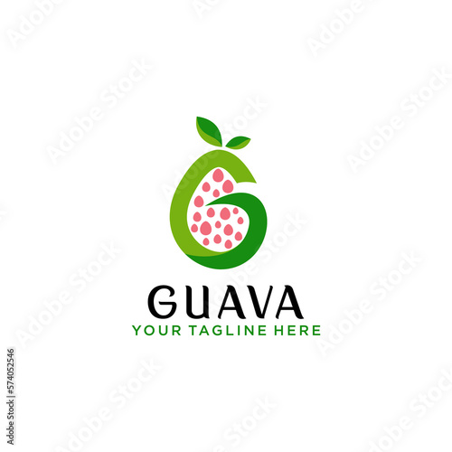 Letter G Guava Logo Design Vector