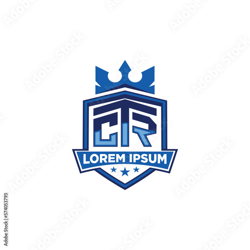 Letter CTR Esport Logo Design Vector