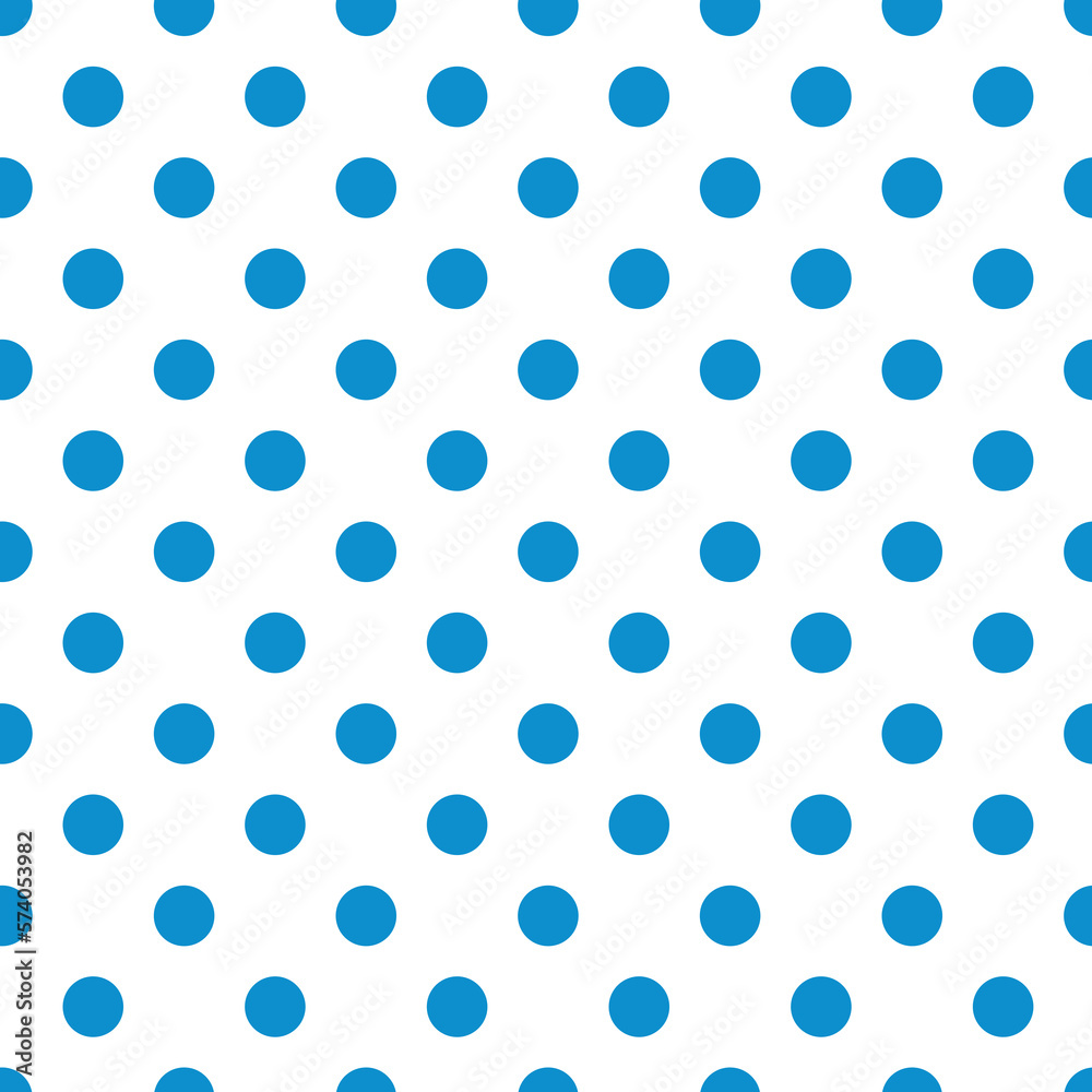 Pastel Seamless polka dot blue and white retro pattern. Colored repeating Texture for Your design	