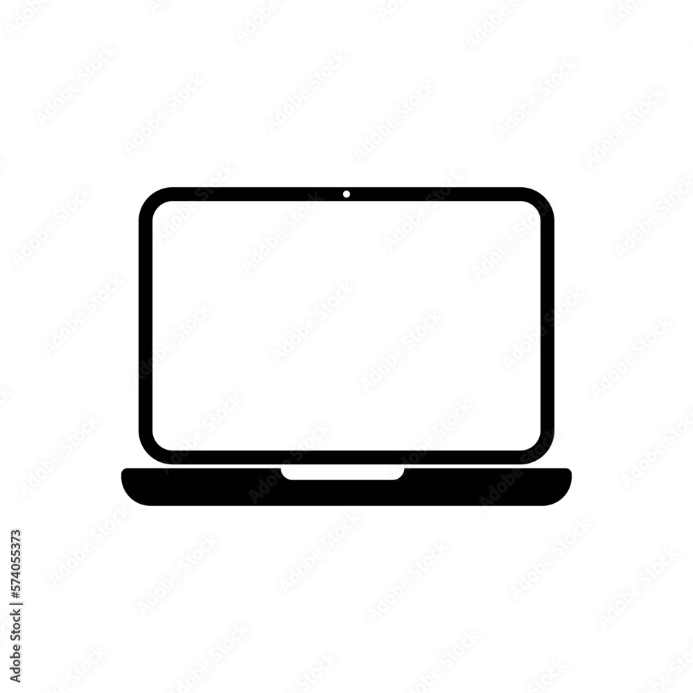 Vector laptop icon. Vector laptop icon.