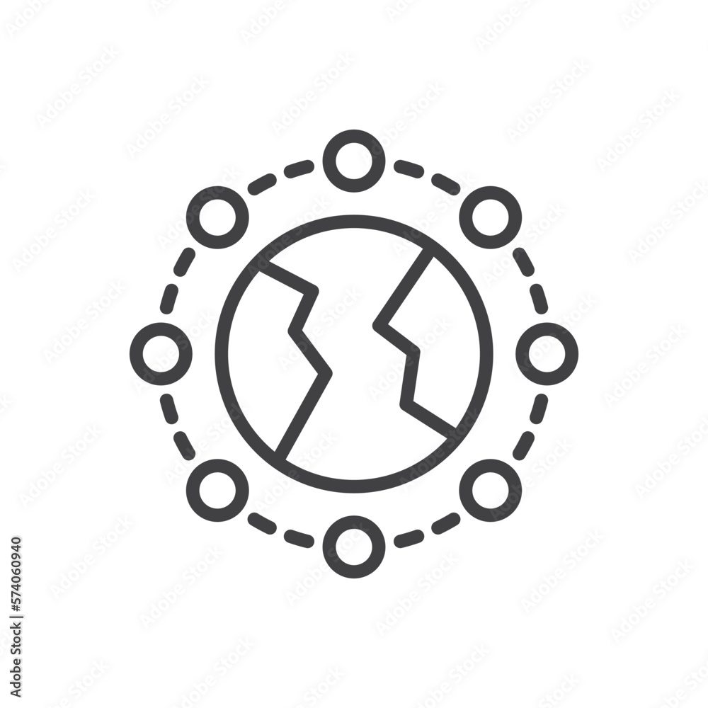 Global Communication Icon - World Network Icon Global Communication Icon - World Network Icon