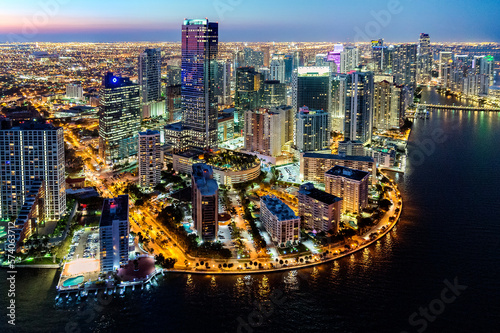 Downtown Miami,Four Seasons Hotel,.Aerial, .Miami,Miami Beach South Florida,USA © Earth Pixel LLC.