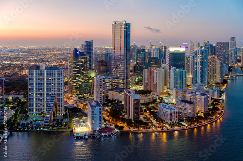 Downtown Miami,Four Seasons Hotel,Aerial, .Miami,Miami Beach South Florida,USA © Earth Pixel LLC.