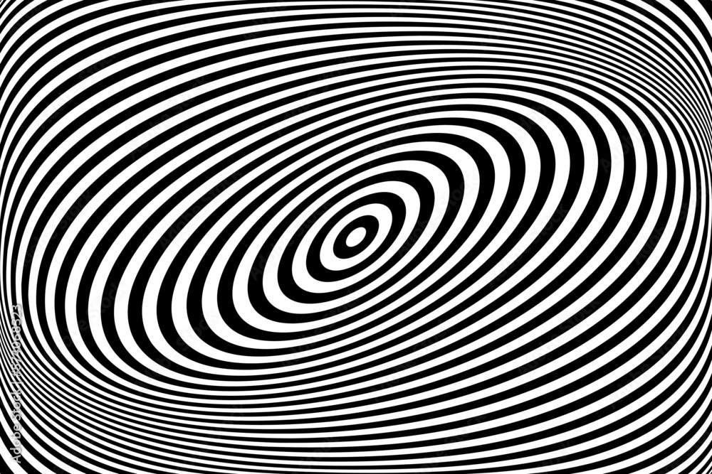 Twisting Whirl Motion and 3D Illusion in Abstract Op Art Striped Lines Pattern. Twisting Whirl Motion and 3D Illusion in Abstract Op Art Striped Lines Pattern.