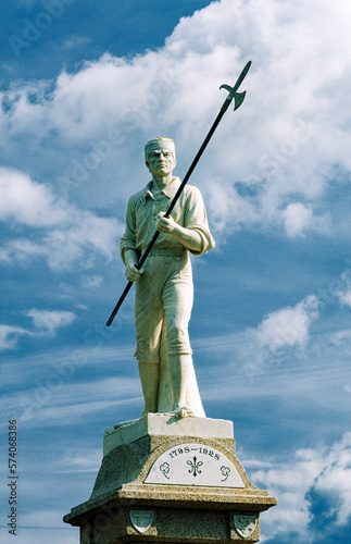 Statue of Irish pikeman at Ballinamuck, one of the 