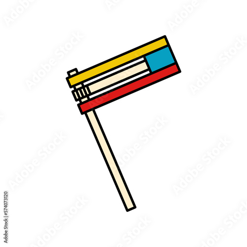 Purim Gragger template. Traditional jewish wooden musical instrument for holiday. Outline icon isolated on white and transparent background. Hand drawn doodle vector illustration.