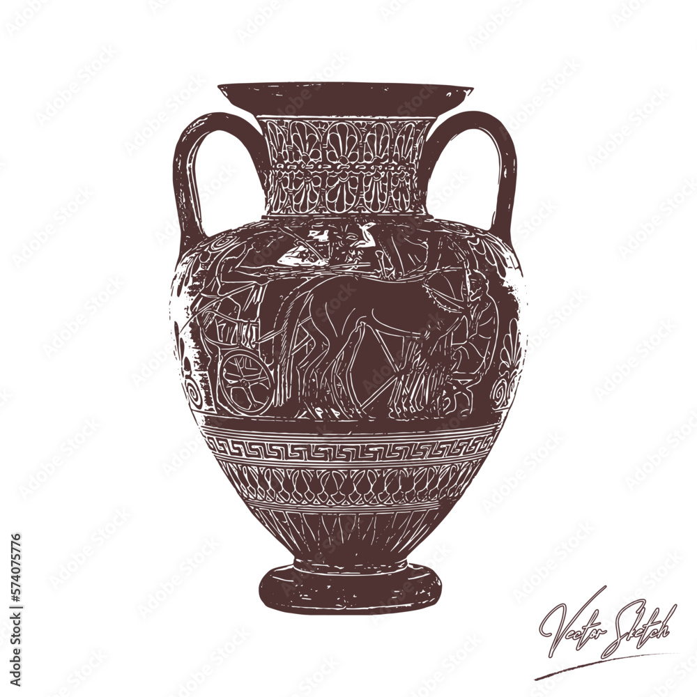 greek vase isolated
