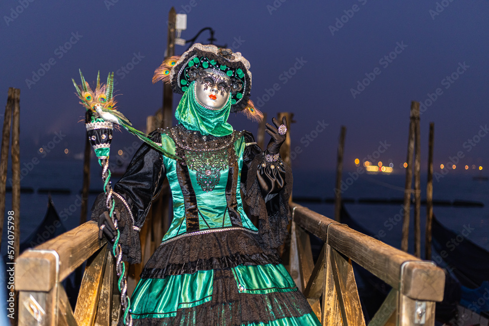 Karneval Nacht in Venedig Italien 