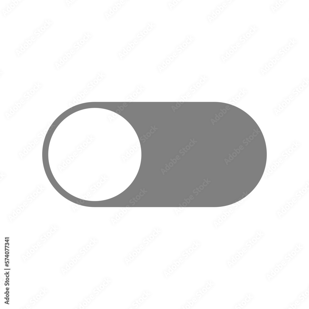 On Off Gray Switch Button Toggle Slider Icon Set. Vector Image. On Off Gray Switch Button Toggle Slider Icon Set. Vector Image.