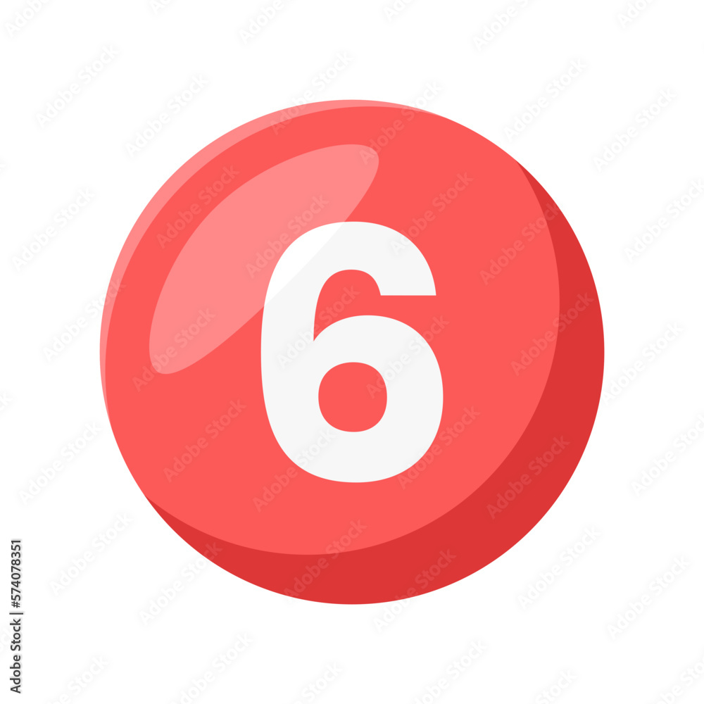 Number Six Icon Vector design Number Six Icon Vector design