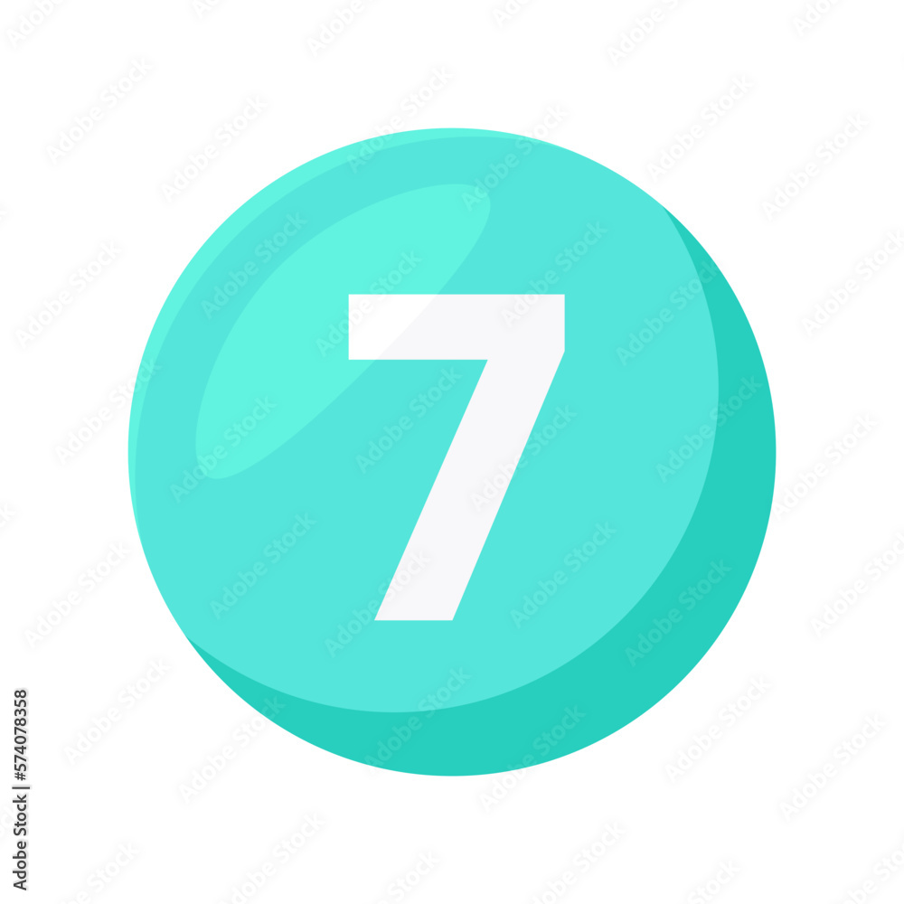Number Seven Icon Vector design Number Seven Icon Vector design