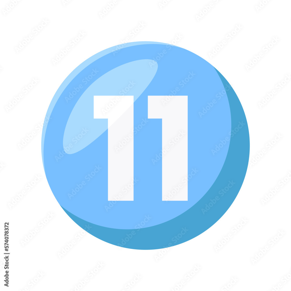 Number Eleven Icon Vector design Number Eleven Icon Vector design