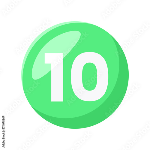 Free Download Number Ten Icon Vector design - GFXLoad