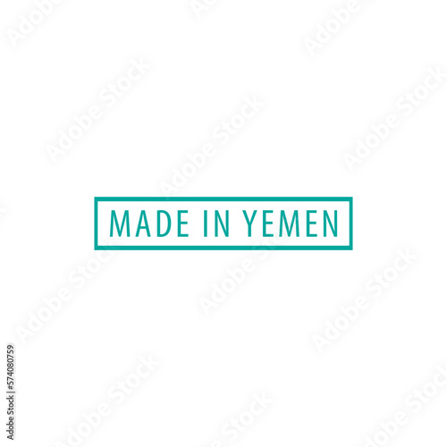Made in Yemen stamp icon vector logo design template