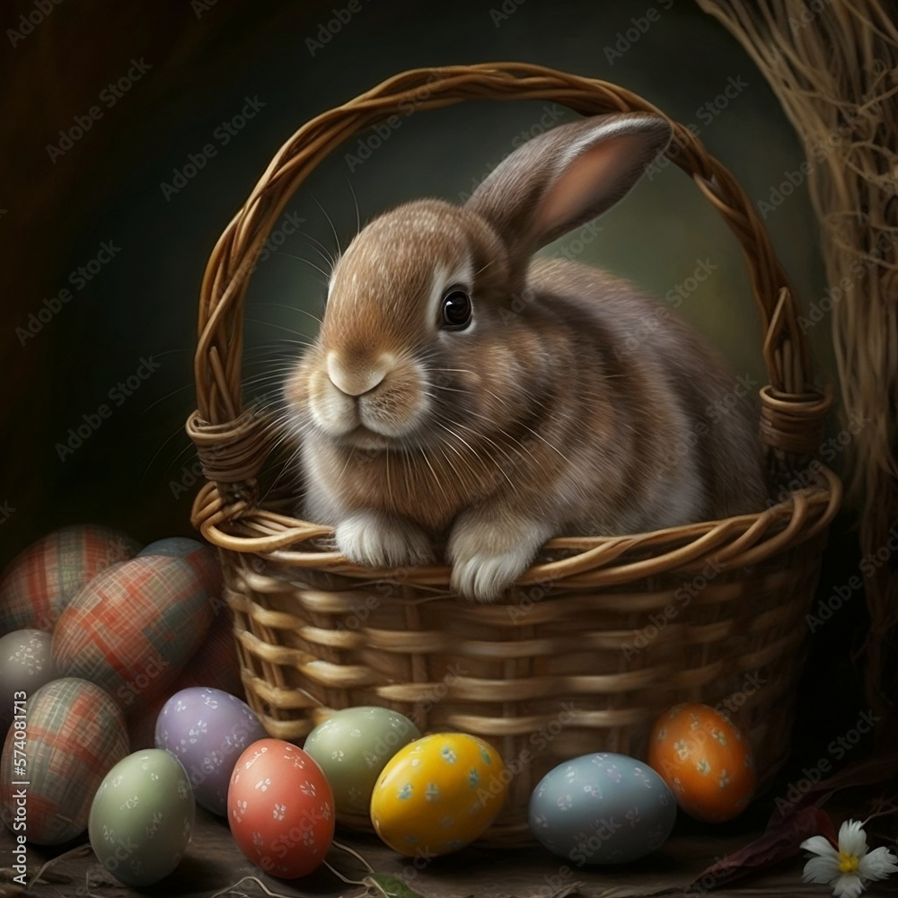 Easter bunny basket discount
