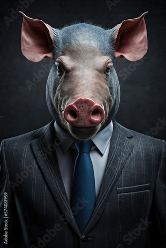 Generative AI Business Pig in a suit  © ChaoticMind