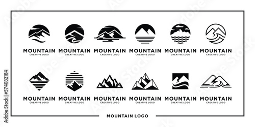 Mountain logo bundle creative symbol.