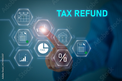 Virtual screen with tax payment return online for tax payment