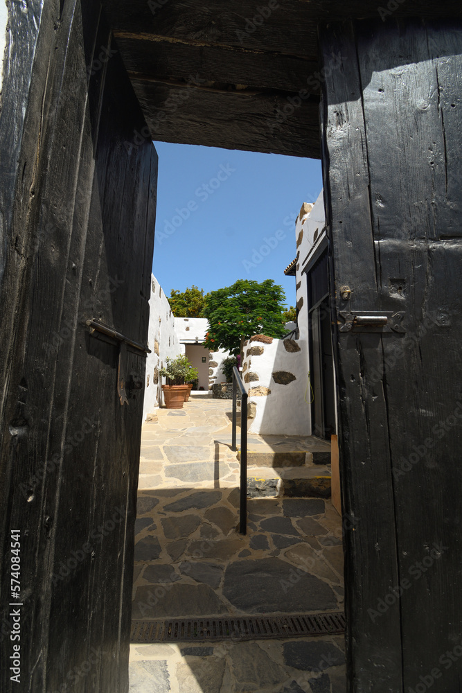 Access door to a typical courtyard of Betancuria