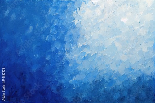 Abstract watercolor oil painting texture colored blue and white, banner by generative AI